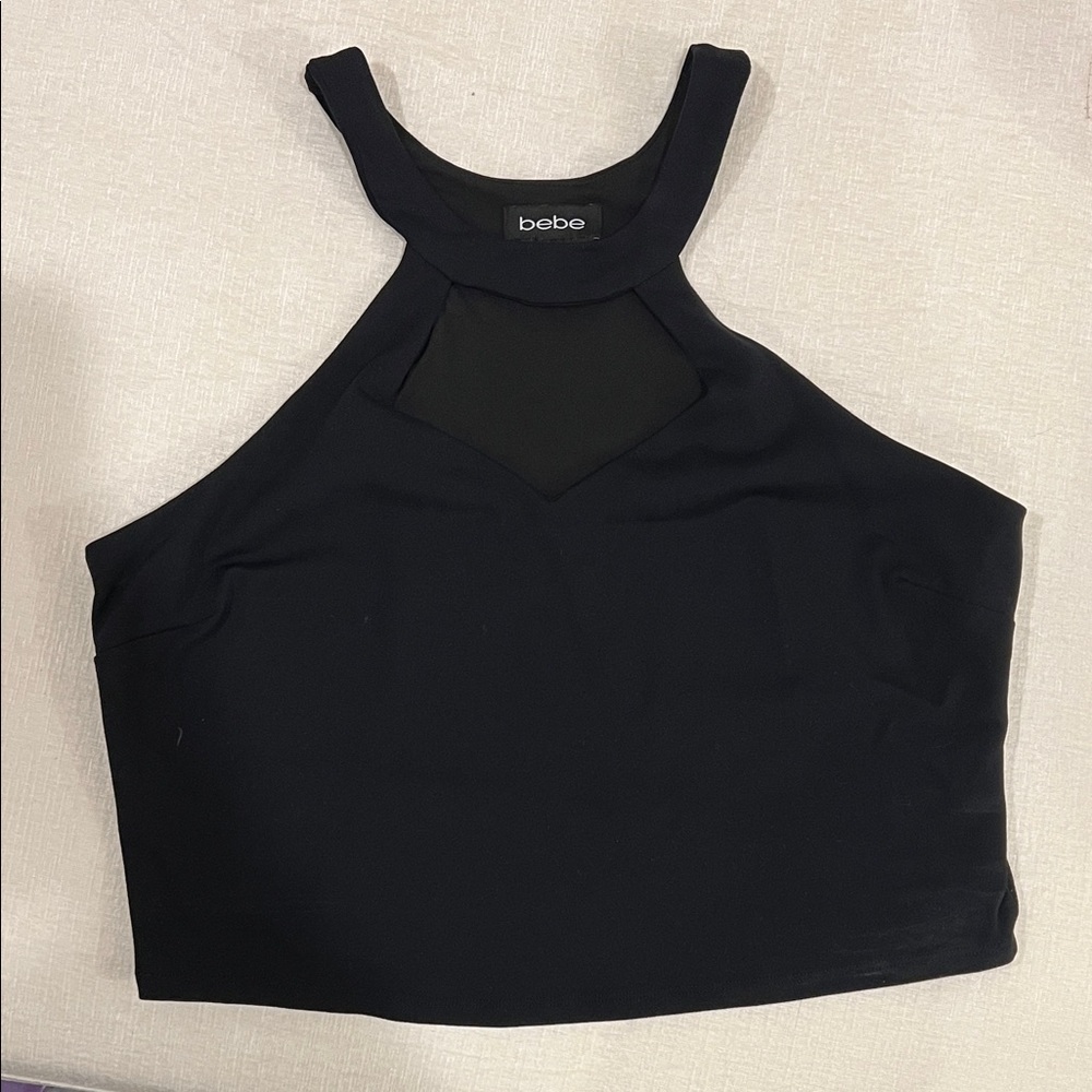 Bebe Black Halter Crop Top